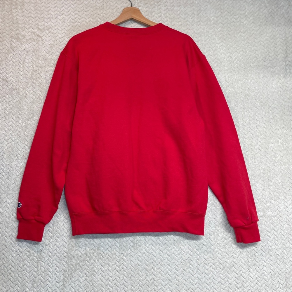 Champion Eco Fleece Delaware State Hornets Red Ugly Christmas Sweater Medium - Picture 3 of 5
